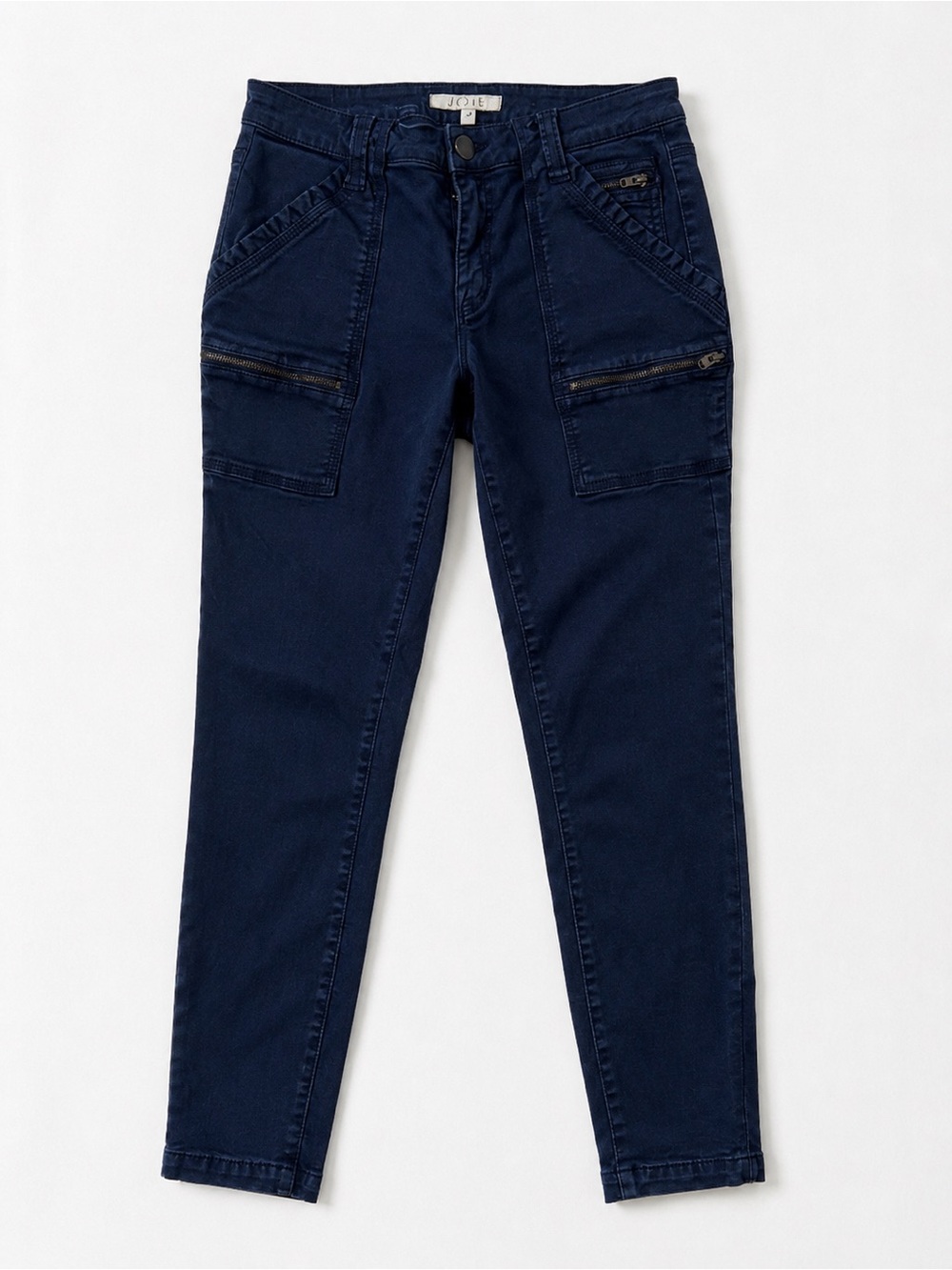 Joie Moto Skinny Jeans Womens 28 High Rise Zip Pocket Blue Pants